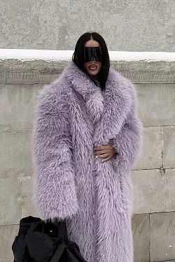 Шуба из искусственного меха POLYHEDRON Limited Lavender Muse — POLYHEDRON