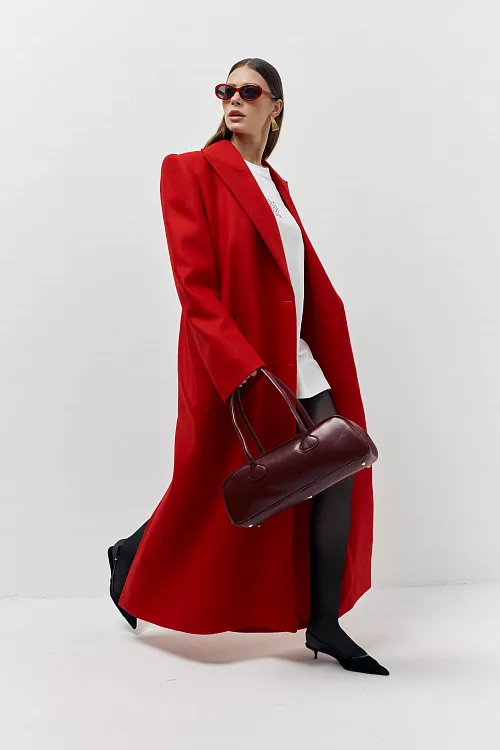 Фото пальто polyhedron "feel it", red horizon color в интернет-магазине POLYHEDRON