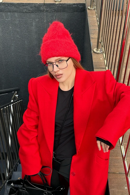 Фото пальто polyhedron "feel it", red horizon color в интернет-магазине POLYHEDRON