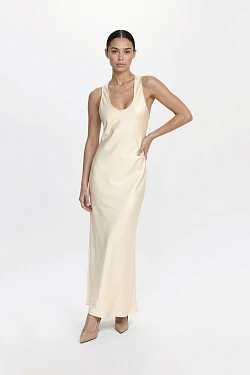 Платье POLYHEDRON "Airy Desire", Maxi, bare sand color — Polyhedron
