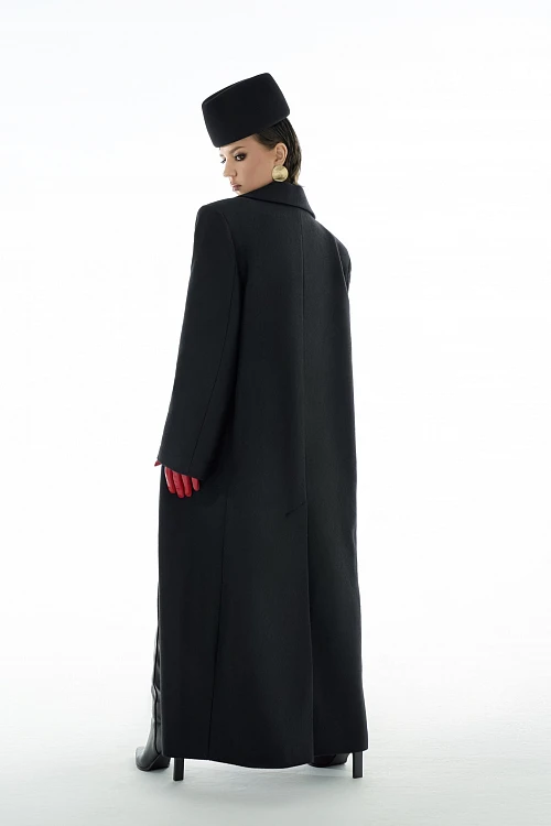 Фото пальто polyhedron "feel it", only deep black color в интернет-магазине POLYHEDRON