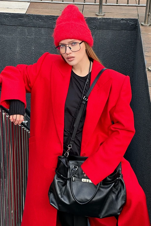 Фото пальто polyhedron "feel it", red horizon color в интернет-магазине POLYHEDRON