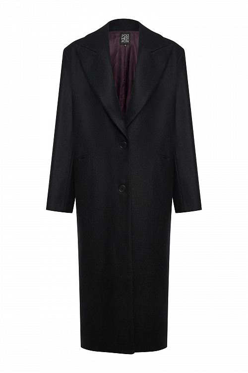 Фото пальто polyhedron "feel it", only deep black color в интернет-магазине POLYHEDRON