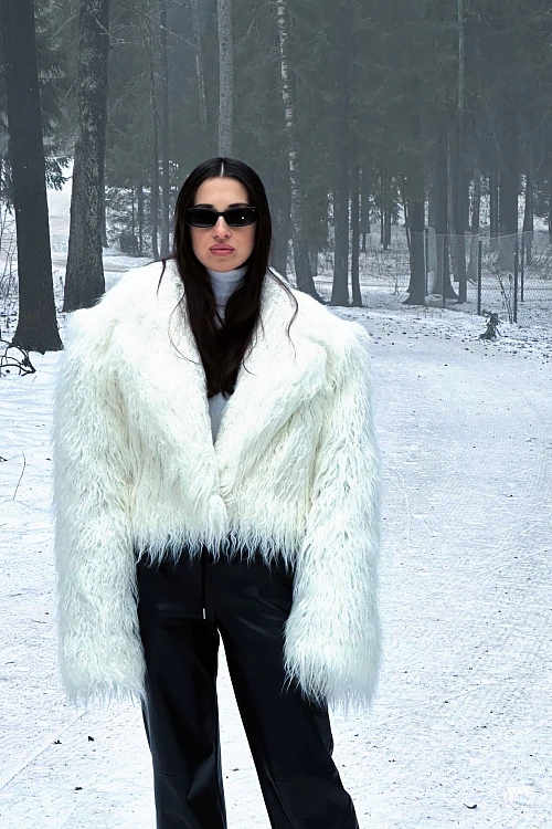 Шуба из искусственного меха POLYHEDRON Limited Glacial Vibe — POLYHEDRON