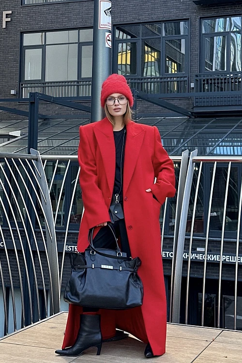 Фото пальто polyhedron "feel it", red horizon color в интернет-магазине POLYHEDRON