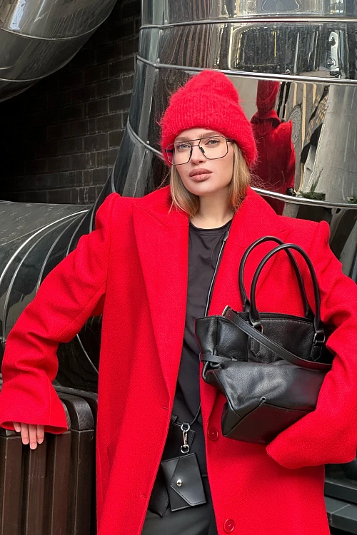 Фото пальто polyhedron "feel it", red horizon color в интернет-магазине POLYHEDRON