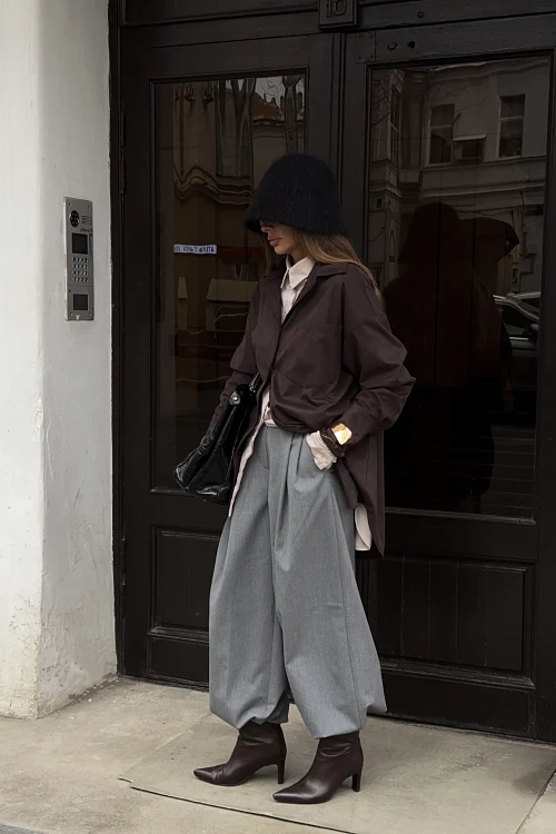 Рубашка POLYHEDRON "Lust", truffle brown color в интернет-магазине POLYHEDRON