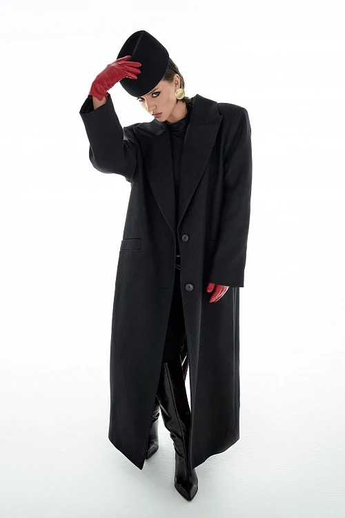 Фото пальто polyhedron "feel it", only deep black color в интернет-магазине POLYHEDRON