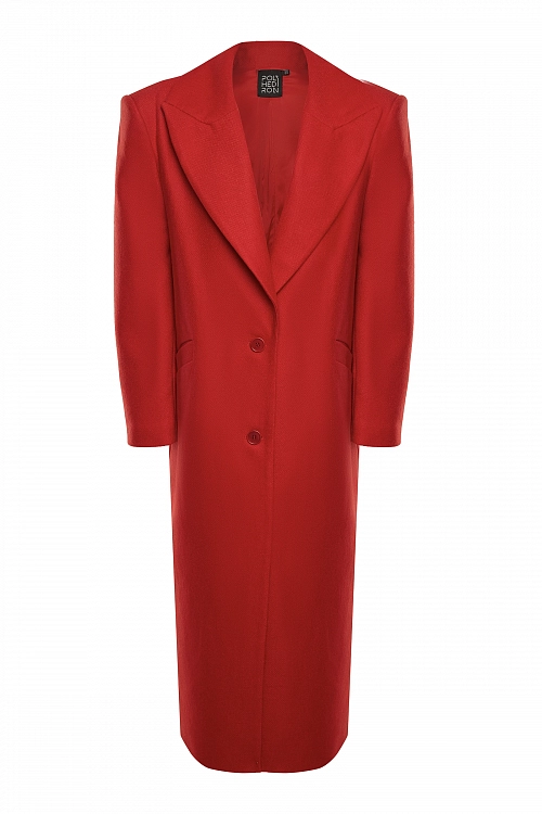 Фото пальто polyhedron "feel it", red horizon color в интернет-магазине POLYHEDRON