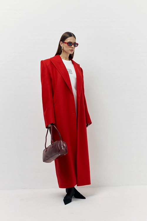 Фото пальто polyhedron "feel it", red horizon color в интернет-магазине POLYHEDRON