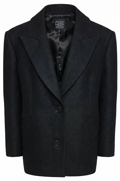 Фото пальто polyhedron "own him", only deep black color в интернет-магазине POLYHEDRON